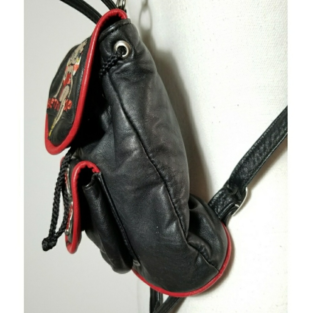 🔴SOLD Vintage Betty Boop Leather Mini Backpack - Picture 5 of 8
